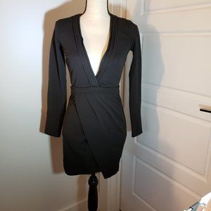 Tobi BLACK BODYCON LONG SLEEVE DRESS